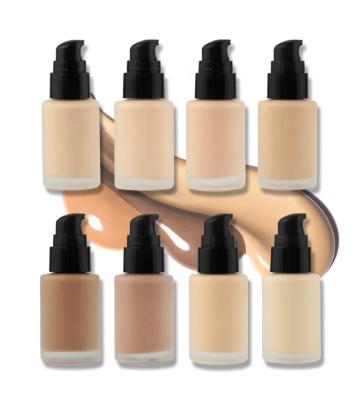 China Waterproof No Logo Face Makeup Foundation OEM Private Label 8 Colors High Quality Liquid Foundation for sale