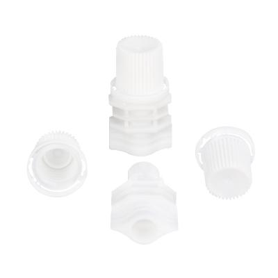 China Non Spill 8.6 Mm Plastic Spout And Cap For Juice Packing Jelly Packaging Stand Up Bag for sale