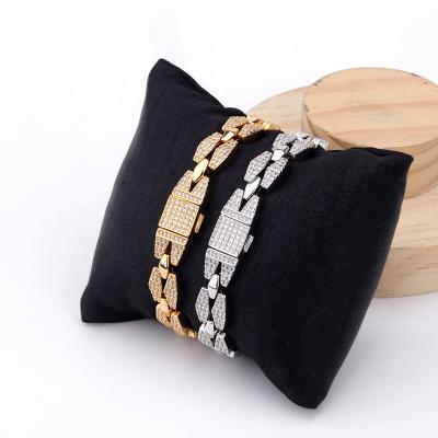 China Fashion High Quality Hiphop Hips Hops Miami Gold Punk Jewelry Mens Cuban Bracelet Chunky Chain Cuban Bracelet 18k For Men for sale