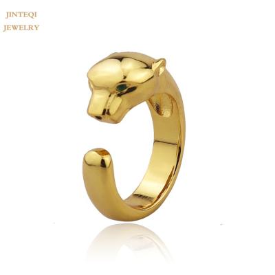 China CLASSIC hot sale fashion animal 18k gold plated jewelry leopard ring for sale