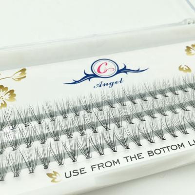 China Korea PBT Soft Fiber Hot Melt Volume Lash Individual Lashes 10D Tie Bonded Fast Free Heat Rocket Group Eyelash Extension for sale