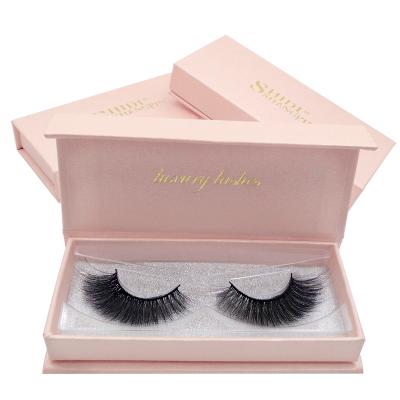 China Reusable 20mm handmade 3d mink lashes wicks luxury mink wholesale seller with pink eyelash box packaging with logo for sale