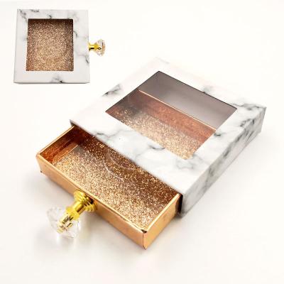 China Reusable Custom Mink Eyelash Box Custom Eyelash Packaging Boxing Fluffy Faux Mink Lashes Empty Box Case Wholesale for sale