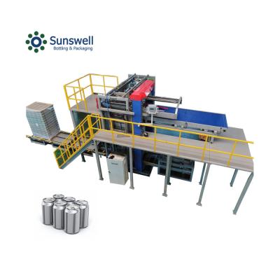 China Tin Can Bottle Depalletizing Machine Bulk Can Depalletizer High Speed for sale