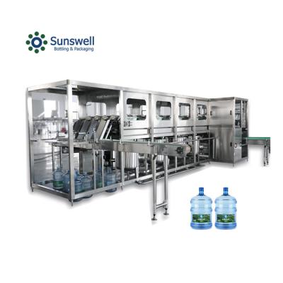 China Hot Sale 5 Gallon Water Filling Machine 19L Mineral Water Washing Bottling Capping Production Line for sale