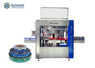 Cina La bevanda gassosa dell'acqua rotatoria imbottiglia il tipo etichettatrice dell'autoadesivo tre lati in vendita