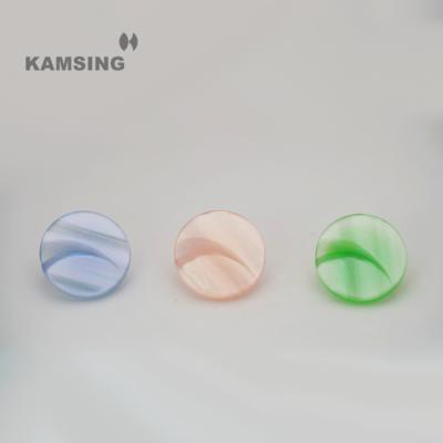 China Dry Cleaning Kamsing -Colourful pearl-like resin button for ladies' jackets knitwear buttons and decorative buttons for shirts for sale