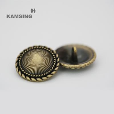 China Dry Cleaning KAMSING-Factory Design Classic Style  Copper Color Metal Shank Buttons For Coat Clothes Accessories Buttons for sale