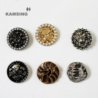 China KAMSING White Pearl - Custom Dry Cleaning With Enamel Sewing Brass Leg Buttons For Shirt Coat Garment Clothes Accessories for sale