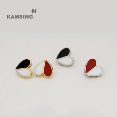 China The heart of KAMSING dry cleaning- form metal gold sharpening leg button and enamel coating of button for women shirt for sale