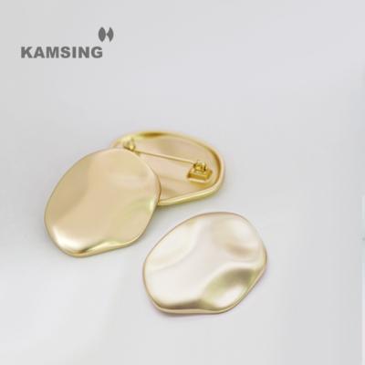 China Kamsing-Fashion Elegant Nickel Free Women Custom Design Brooches Rose Gold Brooch Pin Custom Design Badges For Clothing for sale