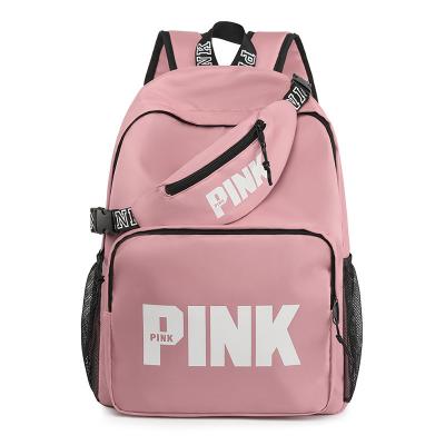 China 2023 New Waterproof PINK Rucksack Women's Bag Travel Backpack Travel Fashion Storage Student Bag for sale