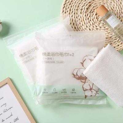 China Compressed Skin-Touch Customized Disposable Soft Large Body Shower Towel For Travel for sale