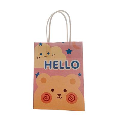 China Custom Biodegradable Paper Bag Boutique Pink Paper Bag With Logo Reusable Shopping Gift Bag for sale