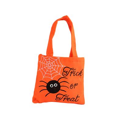 China Custom Handled Decorations Children's Party Halloween Logo Gift Candy Nonwoven Bags for sale