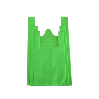 China PP Bags Recyclable Promotional Nonwoven Nonwoven T-shirt Nonwoven Bags Vest Carrier Shopping Bag for sale