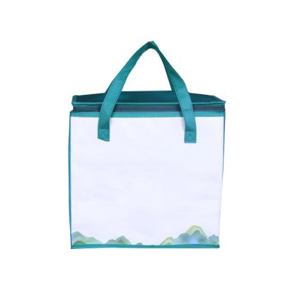 China Waterproof Thermal Aluminum Foil Cooler Bag Ice Cream Cooler Bag Food Lunch Takeaway Bag for sale