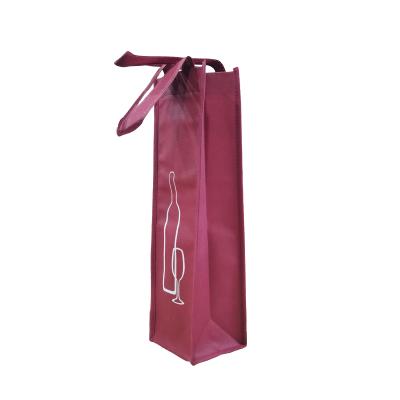 China Custom Large Capacity Waterproof Environmental Friendly Reusable Non Woven Wine Shopping Bags for sale