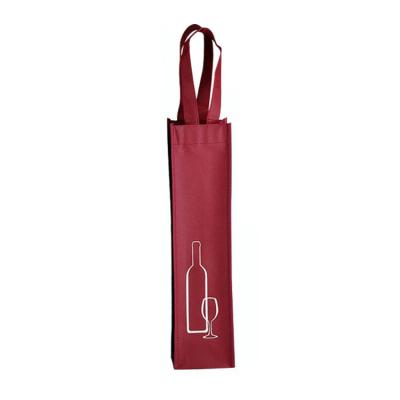 China Custom Reusable Recyclable Aliquoted 1 Bottle/2 Bottle Wine Bag Carrier Nonwoven Wine Tote Bag With Logo Wine for sale