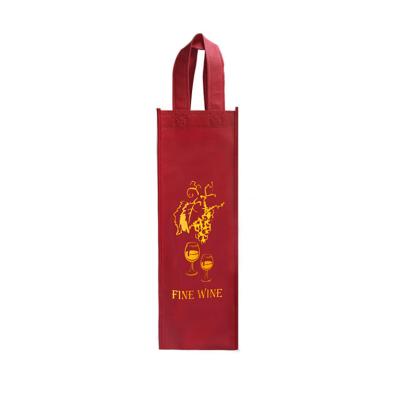 China Recyclable Non Woven PP Bag Printing Wine Bag PP Custom Gift Bag for sale