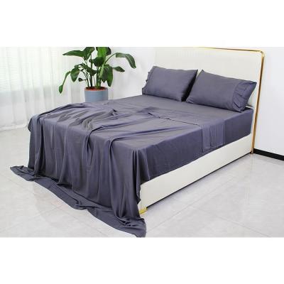 China New Design 300TC 100% Fiber Bedding Cooling Flat Sheet Sublimation Bamboo Blanket Home Cooling Sheet for sale