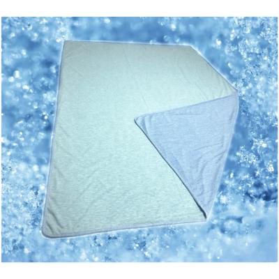 China Anti Dust Mite Summer Cooling Blanket Absorb Body Heat 100% Cotton Support Blanket For Bed&Travel Cooling Blanket For Hot Sleepers for sale