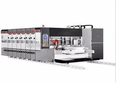 China Cardboard Box Printing Flexo Printer Folder Gluer Slotting Pizza Box Printing Machine for sale