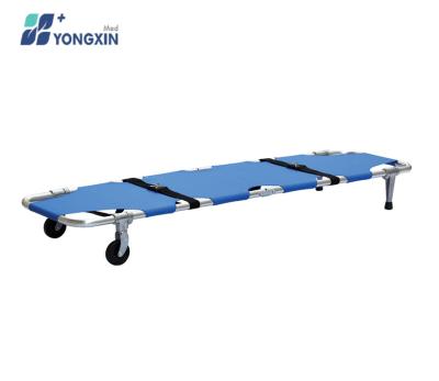 China High strength aluminum alloy and oxford leather YXZ-D-B aluminum alloy material retractable stretcher with seat belts for sale for sale