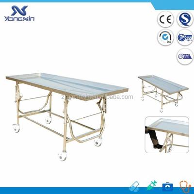 China Embalming Equipment YXZ-D-F6 Modern Funeral Mortuary Table Embalming Table for sale