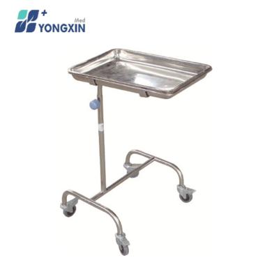 China SM-009C Adjustable Commercial Furniture Stainless Steel Hospital Trolley Height Mayo for sale