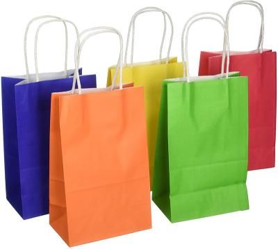 China Small Gift Bag Party Kraft Paper Shopping Bag Bulk Cheap Environmental Friendly Cheap Paper Paper Bags for sale