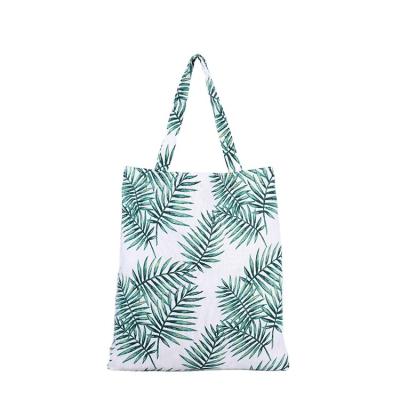 China 2021 hot sale wholesale new design cotton shopping sling canvas PU bag environment friendly for sale