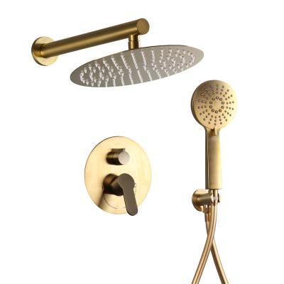 China With 2023 Italian Hotel New Arrival Luxury Hidden Shower Head 3 Wall Mount Shower Mixer Set Ceiling Shower Head Hidden Shower Head for sale