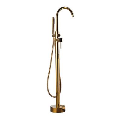 China Without Free Standing Mixer Brass Free Standing Floor Set Shower Sliding Bar Bath Faucet Bath Tub Tub Faucet Set for sale