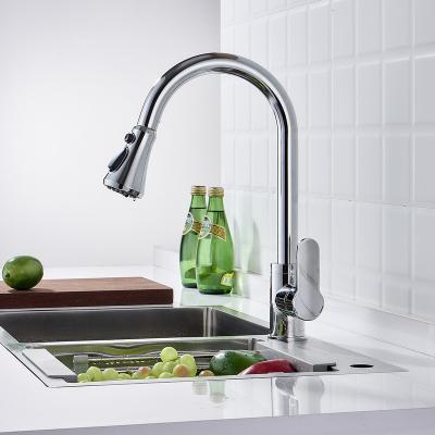 China Without High Quality Slide Bar Kitchen Faucet 360 Degree Rotatable Pull Down Kitchen Faucet Hot And Cold Water Kitchen Faucets for sale