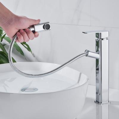 China Without Slide Bar Saniary Pay Attention Fittings Faucet Deck Mounted Single Hole Zinc Body Cold Water Pull Out Zinc Basin Faucet For Bathroom for sale