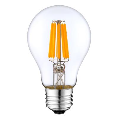 China Residential Led Filament A17 E26 Pear Shaped Amber LED Filament Bulbs LED Dimming LED Filament Bulbs High Quality Custom for sale