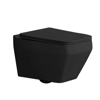 China Modern Ceramic Sanitary Ware Wall Hung Unique Design 2022 Toilet Bowls Black Concealed Toilet Chest of Drawers for sale