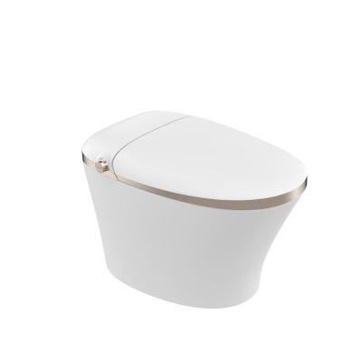 China Automatic Operation ADEMA Elegant Massage Sensor Automatic Flow Female Cleaning Wc Gold Plated Smart Smart Toilet Seat for sale