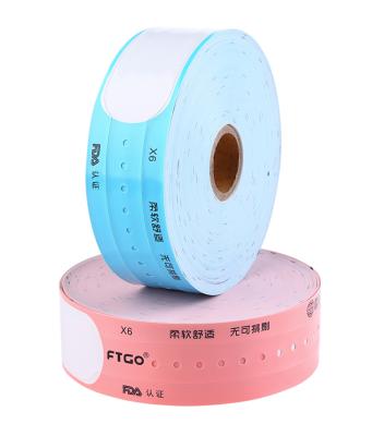 China Manufactory/OEM Roll Antibacterial Scan Direct Thermal FTGO Medical ID Wristband for sale