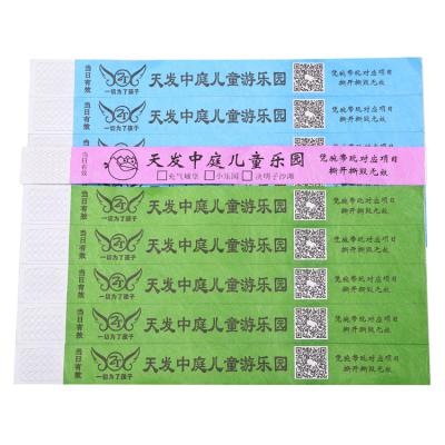 China Easy to wear and use FTGO promotional disposable inkjet printing tyvek waterproof wristband for sale