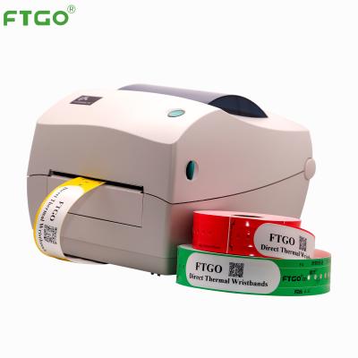 China FTGO GK888 Black and White Barcode Printer for Direct Thermal Wristbands or Thermal Transfer ID Wristbands for sale