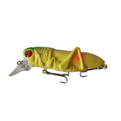 China Outdoor Fishing Activity Selling Insect Baits 3D Eyes Grasshopper Fishing Lures 50mm/5g for sale