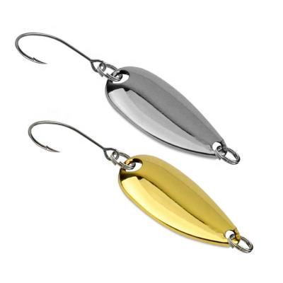 China Anti Corrosion Factory Sale Metal Spinner Spoon Fishing Lure Hard Baits With Hook for sale