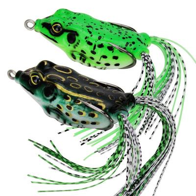 China Natural Popular PVC Style 60mm Frog 15g Snap Fishing Lures Ray Frog Lures Top Water Frog Lures for sale