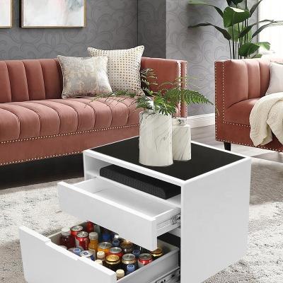 China (Others)Music Playback Blue-tooth Speaker China Shenzhen Living Room Furniture Wood Adjustable Beer Storage Cabinets With Fridge Drawer for sale