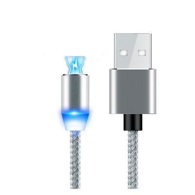 China Charging + Data Sending 3 in 1 Magnetic LED Charging Cable For Android Iphopingguo Samsung Type-C USB Charger Cable Fast Charging for sale