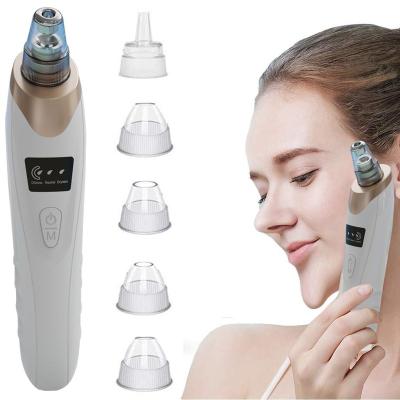 China OEM Electric Blackhead Remover Acne Treatment Blackhead Face Nose Acne Remover 6 Rechargeable Head Vacuum Suction Electric Blackhead Remover. for sale