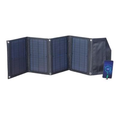 China Type C 60W Portable Solar Panel System DC USB Phone Laptop Outdoor Battery Foldable Plug & Play Fast Charging Solar Generator for sale