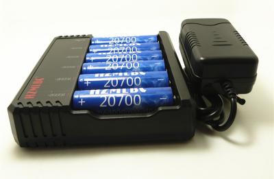 China cargador de batería li-ion de 18650 26650 3,7 V 6 * batería 20700 con el peso del cargador 405g en venta